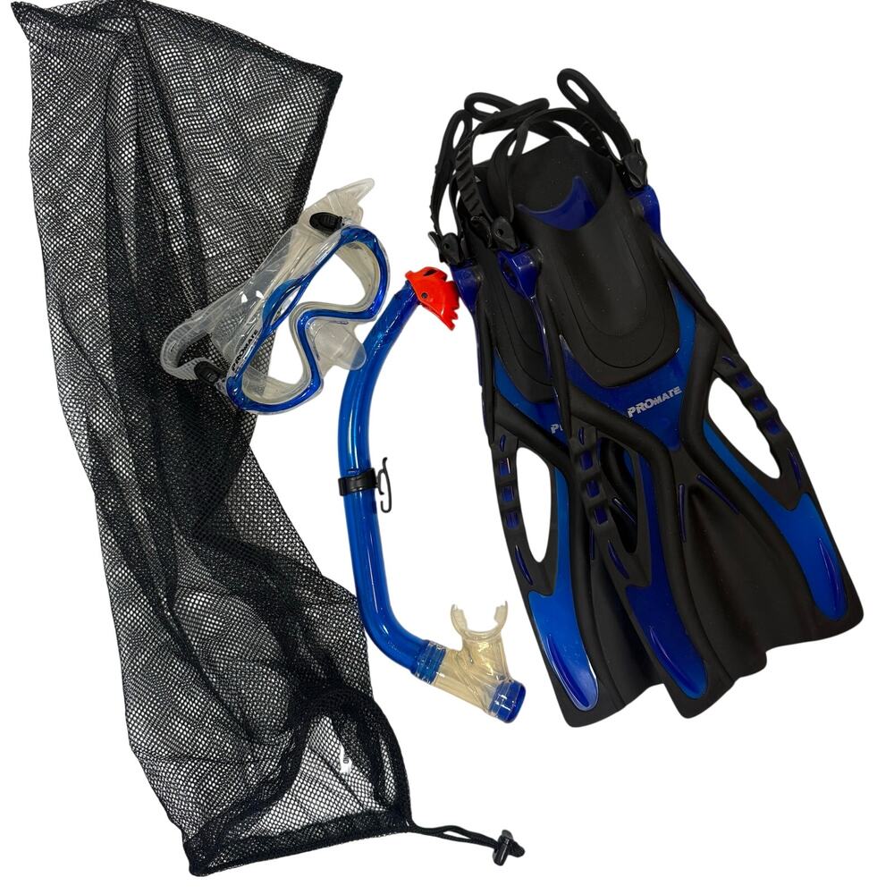Jr Snorkel Set Kids S/M 9–13 Mask Fins Snorkel Mesh Bag